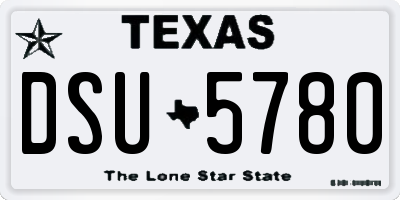 TX license plate DSU5780