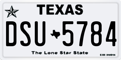 TX license plate DSU5784