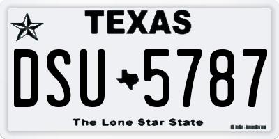 TX license plate DSU5787