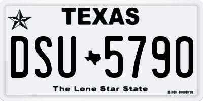 TX license plate DSU5790