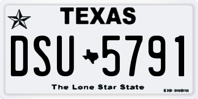 TX license plate DSU5791