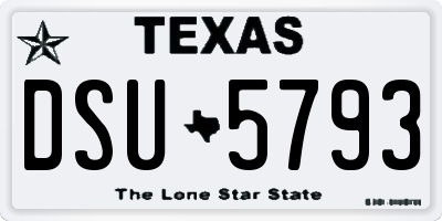 TX license plate DSU5793
