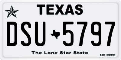 TX license plate DSU5797