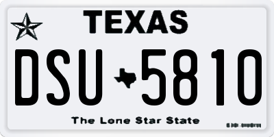 TX license plate DSU5810