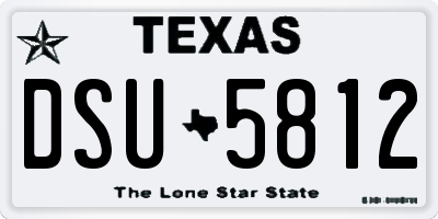 TX license plate DSU5812