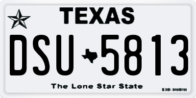 TX license plate DSU5813