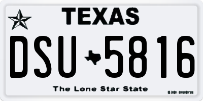 TX license plate DSU5816