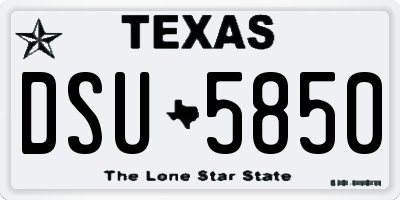 TX license plate DSU5850