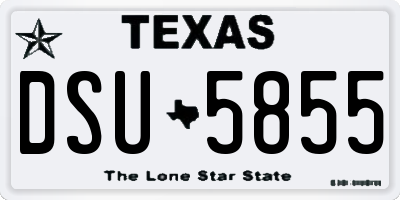 TX license plate DSU5855