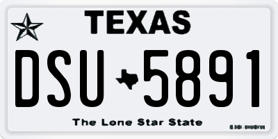 TX license plate DSU5891
