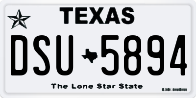 TX license plate DSU5894