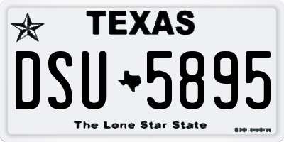 TX license plate DSU5895