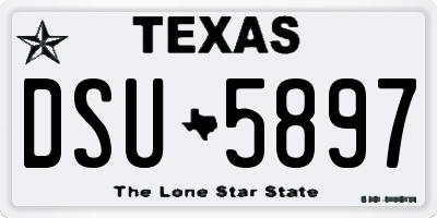 TX license plate DSU5897