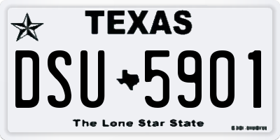 TX license plate DSU5901