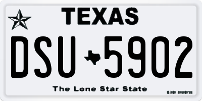 TX license plate DSU5902