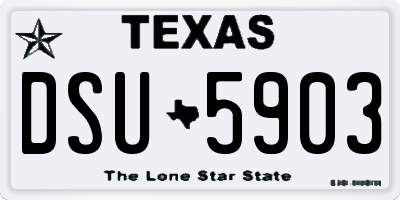 TX license plate DSU5903