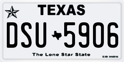 TX license plate DSU5906