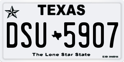 TX license plate DSU5907