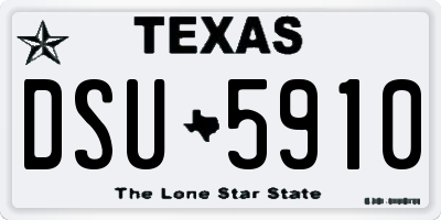 TX license plate DSU5910