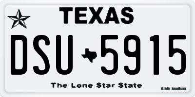 TX license plate DSU5915