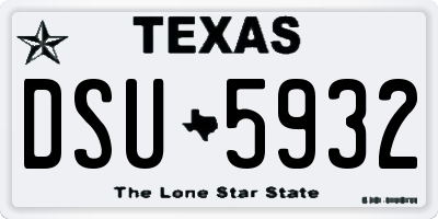 TX license plate DSU5932