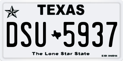 TX license plate DSU5937