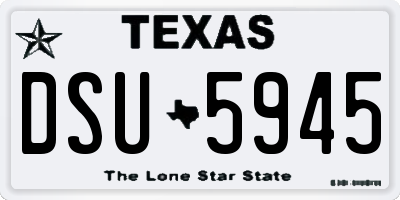 TX license plate DSU5945