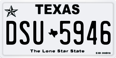 TX license plate DSU5946