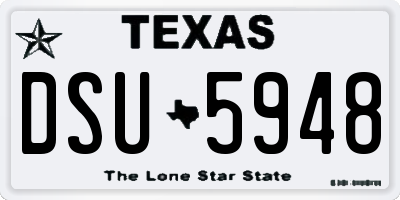 TX license plate DSU5948