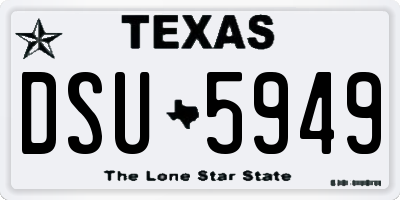 TX license plate DSU5949
