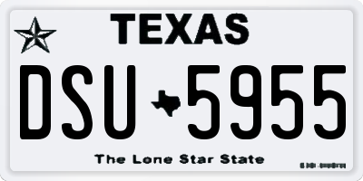 TX license plate DSU5955