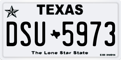 TX license plate DSU5973