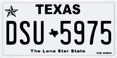 TX license plate DSU5975