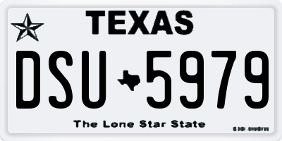 TX license plate DSU5979