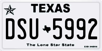 TX license plate DSU5992