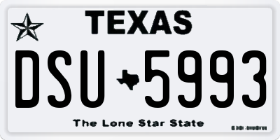TX license plate DSU5993
