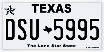 TX license plate DSU5995