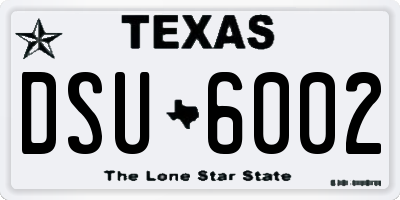 TX license plate DSU6002