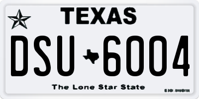 TX license plate DSU6004