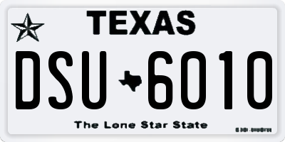 TX license plate DSU6010