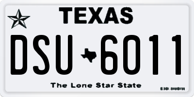 TX license plate DSU6011