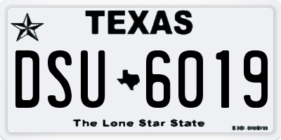 TX license plate DSU6019