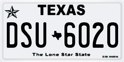 TX license plate DSU6020