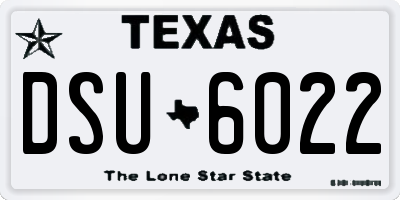 TX license plate DSU6022