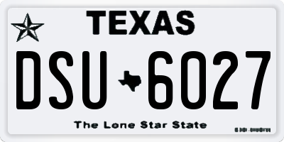 TX license plate DSU6027