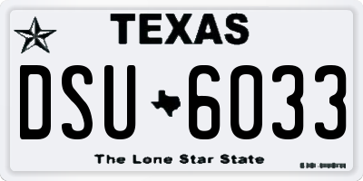 TX license plate DSU6033