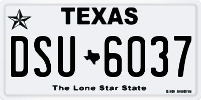 TX license plate DSU6037