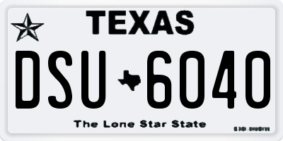 TX license plate DSU6040