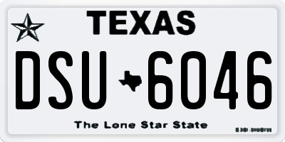 TX license plate DSU6046