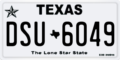 TX license plate DSU6049